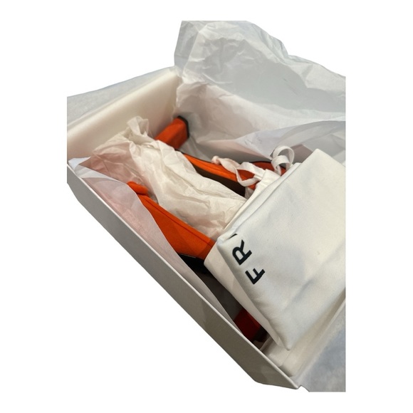 NIB Frame Demin La Isla Orange Suede Mule - EU 38 1/2 (US 8) - Picture 7 of 16